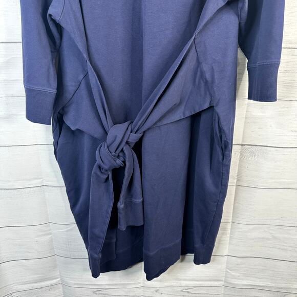 Universal Standard  Womens size 2X 18 20 Medium Misa Tie Sweatshirt Dress Blue - Picture 4 of 9